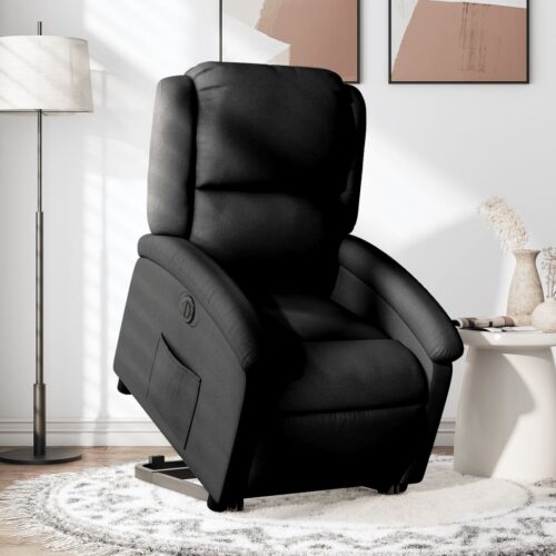 Electric Stand up Recliner Chair Black Fabric - Image 12