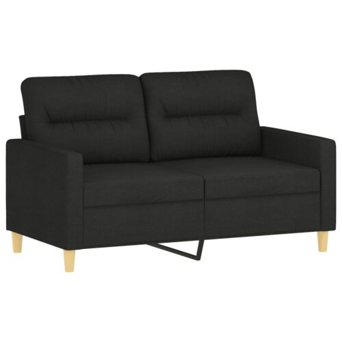 2pcs Sofa Set 5-Seater Modern Living Room Lounge Couch Futon Chair Fabric Black - Image 3