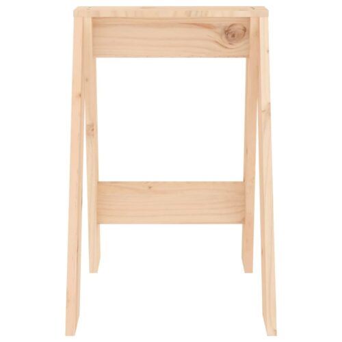 2x Untreated Rustic Pine Wood Stools Kitchen Dining Counter Barstools Chairs 40x40x60cm - Image 6