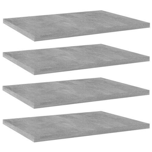 Bookshelf Boards 4pcs Concrete Grey 40x30x1.5cm Engineered Wood