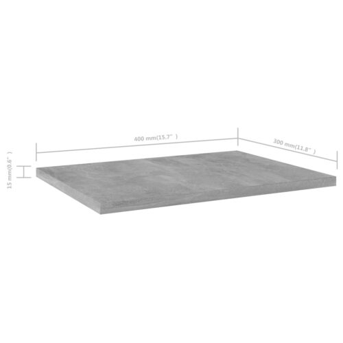 Bookshelf Boards 4pcs Concrete Grey 40x30x1.5cm Engineered Wood - Image 5