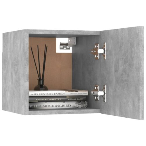 Bedside Cabinet Concrete Grey 30.5x30x30cm Engineered Wood - Image 3