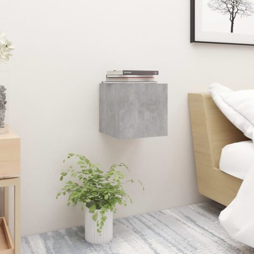 Bedside Cabinet Concrete Grey 30.5x30x30cm Engineered Wood - Image 10