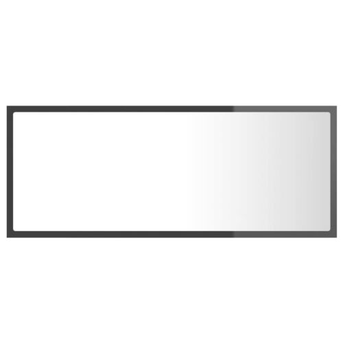 LED Bathroom Mirror High Gloss Grey 100x8.5x37cm Acrylic - Image 7