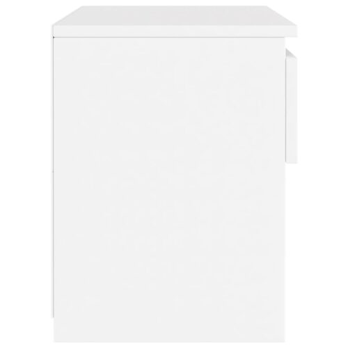Bedside Cabinet White 40x30x39cm Engineered Wood - Image 5