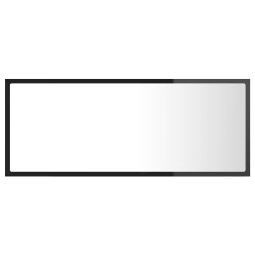 LED Bathroom Mirror High Gloss Black 100x8.5x37cm Acrylic - Image 7