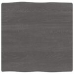 Table Top Dark Brown 60x60x(2-4)cm Treated Solid Wood DIY Desk Panel Board