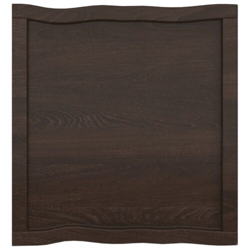 Table Top Dark Brown 60x60x(2-4)cm Treated Solid Wood DIY Desk Panel Board - Image 3
