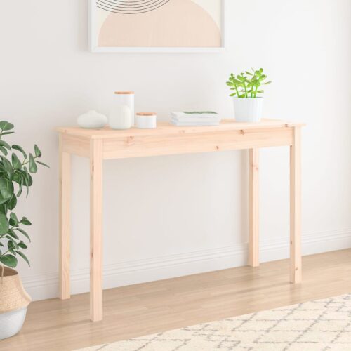 Console Table 110x40x75cm Solid Wood Pine - Image 3