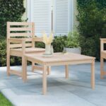 Garden Table 82.5x82.5x45cm Solid Wood Pine