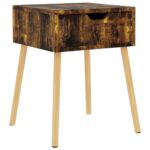 Bedside Cabinet Smoked Oak 40x40x56cm Engineered Wood