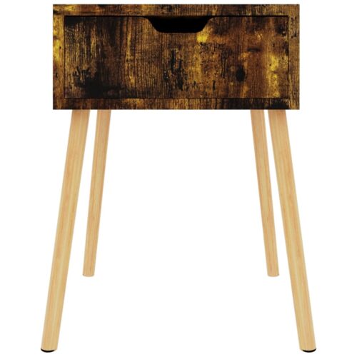 Bedside Cabinet Smoked Oak 40x40x56cm Engineered Wood - Image 3