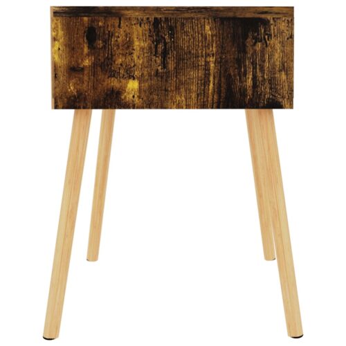 Bedside Cabinet Smoked Oak 40x40x56cm Engineered Wood - Image 4
