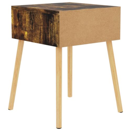 Bedside Cabinet Smoked Oak 40x40x56cm Engineered Wood - Image 5