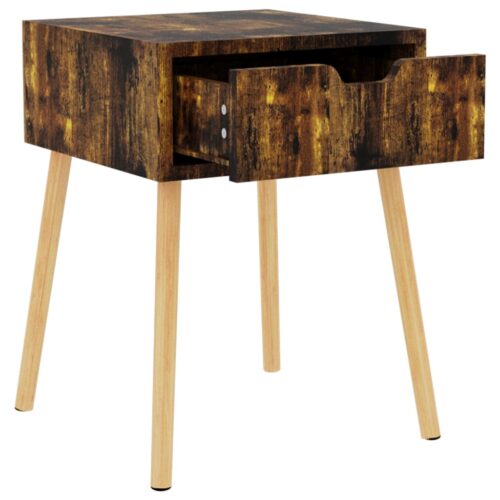 Bedside Cabinet Smoked Oak 40x40x56cm Engineered Wood - Image 6