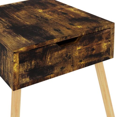 Bedside Cabinet Smoked Oak 40x40x56cm Engineered Wood - Image 9