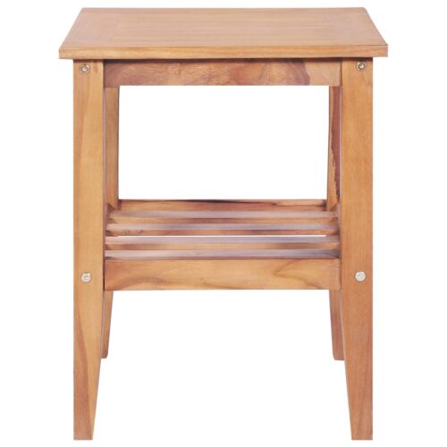 Coffee Table 40x40x50cm Square Solid Teak - Image 2