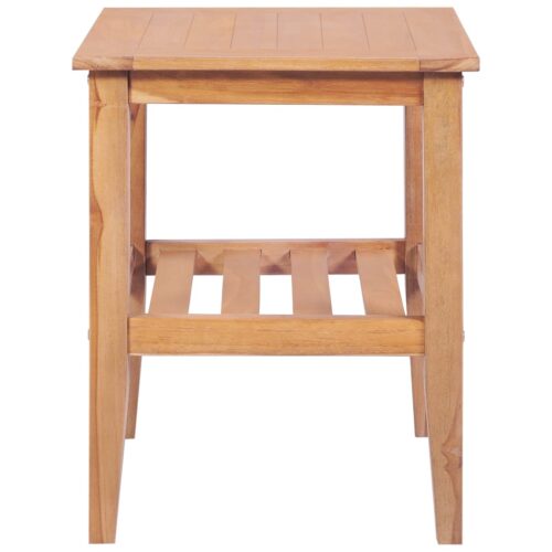 Coffee Table 40x40x50cm Square Solid Teak - Image 3