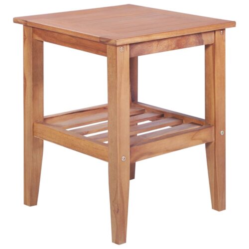 Coffee Table 40x40x50cm Square Solid Teak - Image 7