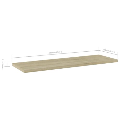 Bookshelf Boards 8pcs Sonoma Oak 60x20x1.5cm Engineered Wood - Image 5
