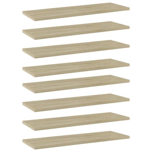 Bookshelf Boards 8pcs Sonoma Oak 60x20x1.5cm Engineered Wood - Image 6