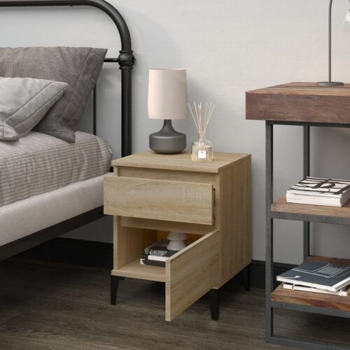 Bedside Cabinet Sonoma Oak 40x35x50cm - Image 3
