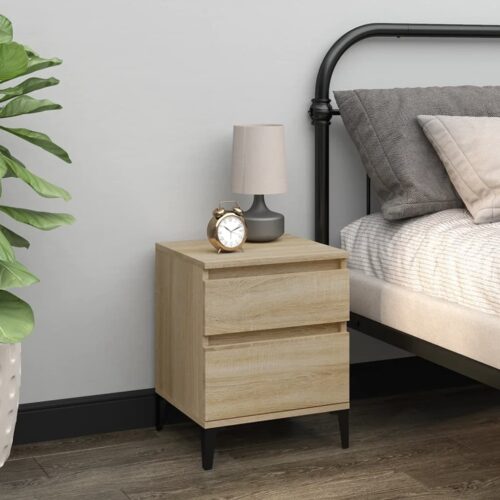 Bedside Cabinet Sonoma Oak 40x35x50cm - Image 11