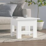 Coffee Table White 55x55x42cm Engineered Wood