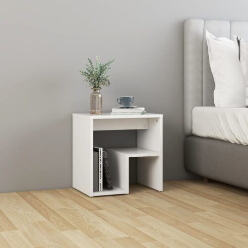 Bed Cabinets 2pcs White 40x30x40cm Engineered Wood - Image 6