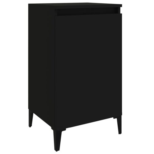 Wooden Bedside Table Drawers Storage Side Lamp Cabinet Bedroom Nightstand Black