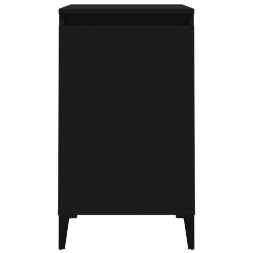 Wooden Bedside Table Drawers Storage Side Lamp Cabinet Bedroom Nightstand Black - Image 5