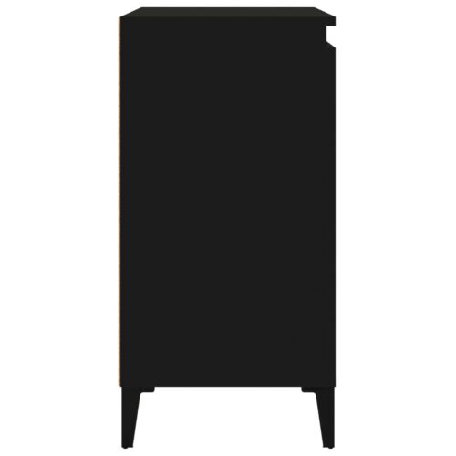 Wooden Bedside Table Drawers Storage Side Lamp Cabinet Bedroom Nightstand Black - Image 7