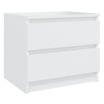 Bed Cabinet White 50x39x43.5cm Engineered Wood