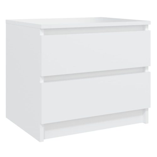 Bed Cabinet White 50x39x43.5cm Engineered Wood