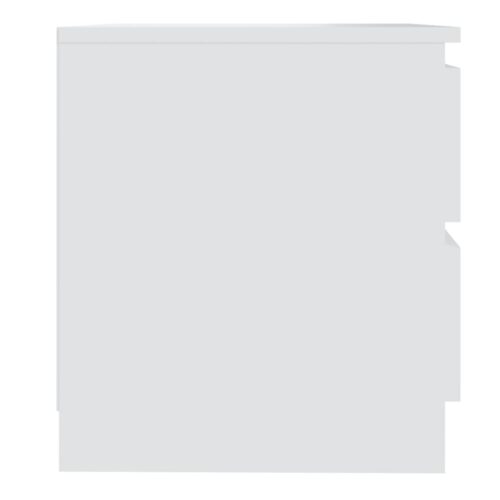 Bed Cabinet White 50x39x43.5cm Engineered Wood - Image 4