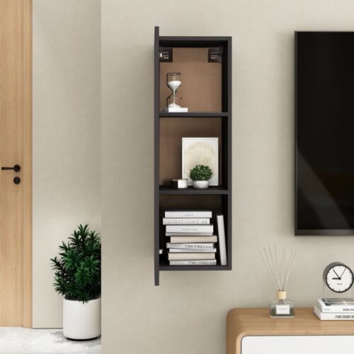 TV Cabinet Grey 30.5x30x90cm Engineered Wood - Image 11