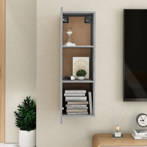TV Cabinet Concrete Grey 30.5x30x90cm Engineered Wood - Image 11