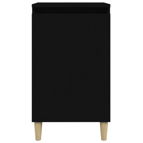 Bedside Cabinet Black 40x35x70cm Engineered Wood - Image 5