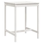 Tall Garden Table Outdoor Patio Coffee Dining Lounge Pub Bar White 82.5x110cm
