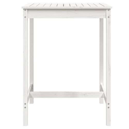 Tall Garden Table Outdoor Patio Coffee Dining Lounge Pub Bar White 82.5x110cm - Image 4