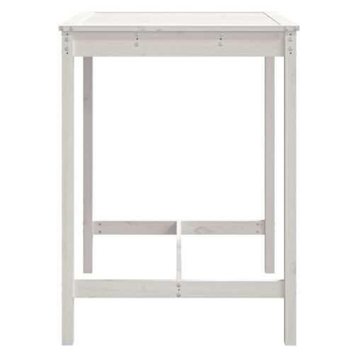 Tall Garden Table Outdoor Patio Coffee Dining Lounge Pub Bar White 82.5x110cm - Image 5