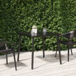 Garden Table Anthracite 80x80x71cm Steel
