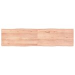 Table Top Light Brown 160x40x(2-4)cm Treated Solid Wood DIY Desk Panel Board