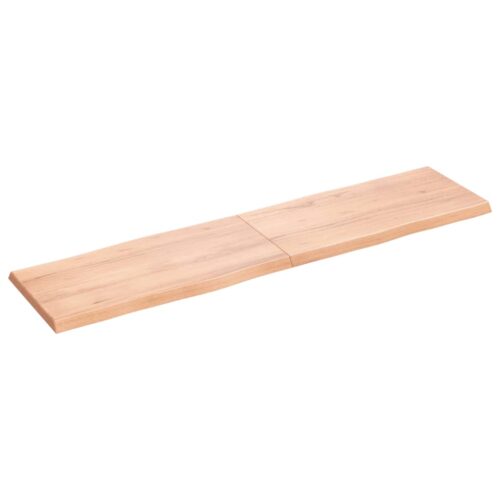 Table Top Light Brown 160x40x(2-4)cm Treated Solid Wood DIY Desk Panel Board - Image 2