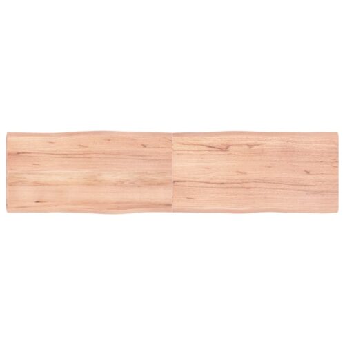 Table Top Light Brown 160x40x(2-4)cm Treated Solid Wood DIY Desk Panel Board - Image 9