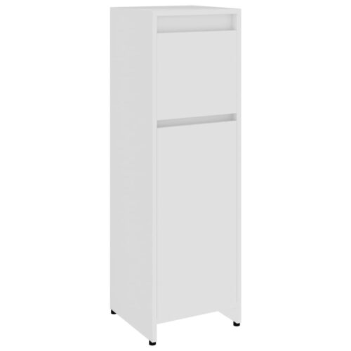 Bathroom Cabinet White 30x30x95cm Engineered Wood - Image 2