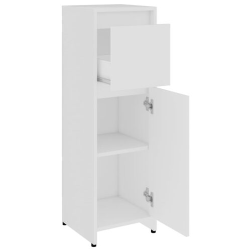 Bathroom Cabinet White 30x30x95cm Engineered Wood - Image 6