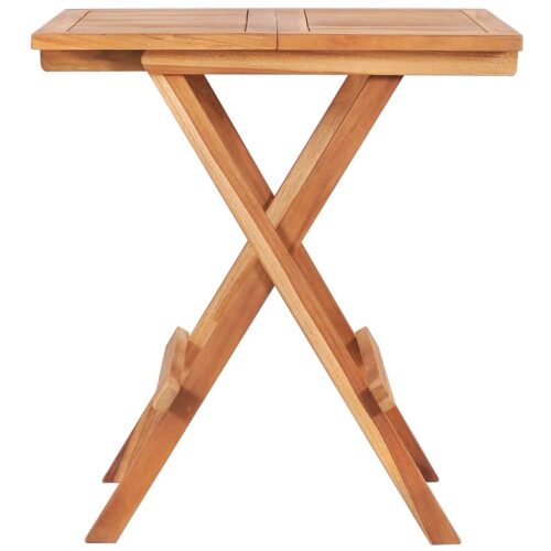 Folding Bistro Table 60x60x65cm Solid Teak Wood - Image 2