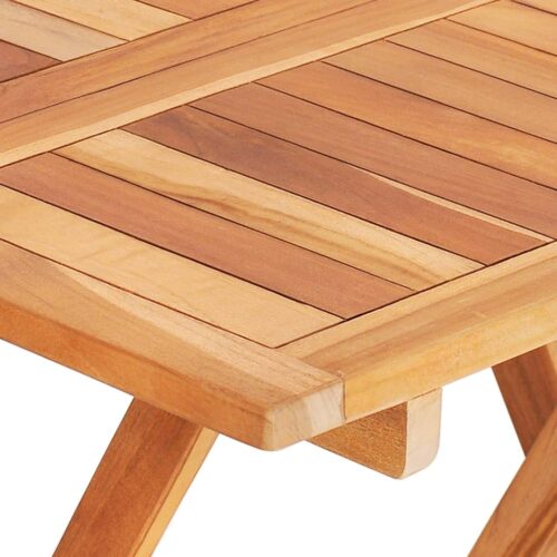 Folding Bistro Table 60x60x65cm Solid Teak Wood - Image 6