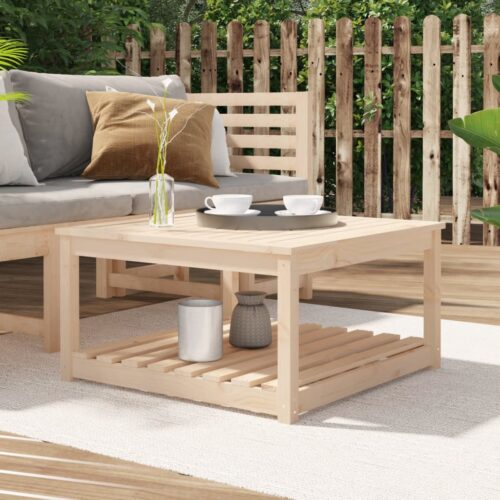 Garden Table 82.5x82.5x45cm Solid Wood Pine